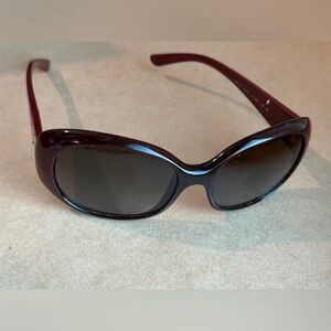 Prada burgundy sunglasses spr27L 57017 iAd 6e1 135 3p with case